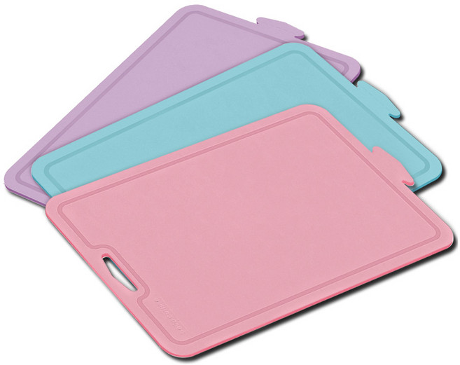 벨라쿠진 실리콘 도마 3종세트, 1세트, 핑크 + 민트 + 퍼플