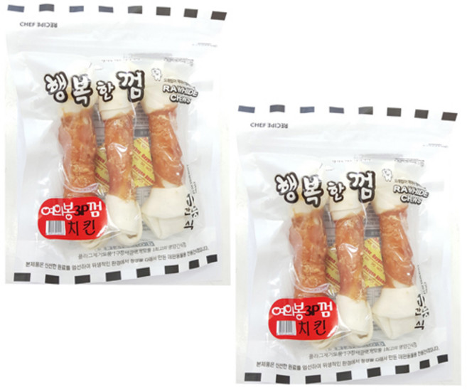 쉐프의 레시피 여의봉 3p 애견 간식, 치킨, 240g, 2개