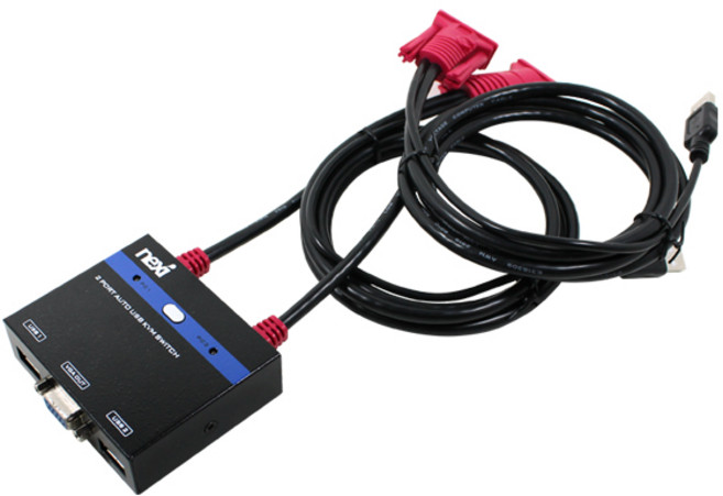 넥시 USB KVM 스위치, NX-KVMS318, 1개