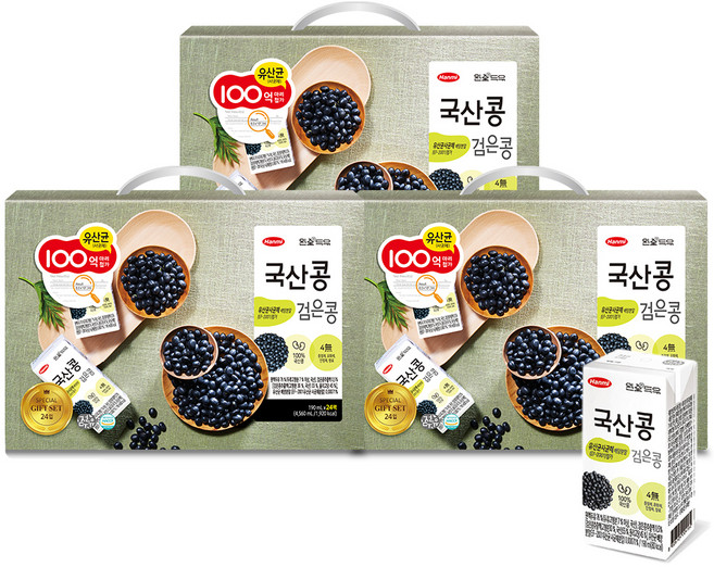 완전두유 검은콩두유, 72개, 190ml