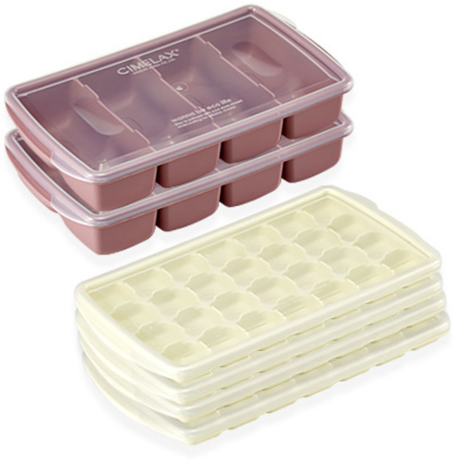 씨밀렉스 냉동재료 소분용기 28구 x 4p + 4구 x 2p, 1세트