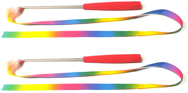 힐링타임 점프 3단낚시대 무지개리본 NH-0167, 랜덤 발송, 2개