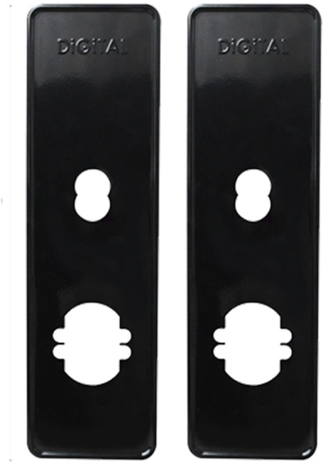 키키 디지털도어락용 표준보강판 2p 블랙, 1세트