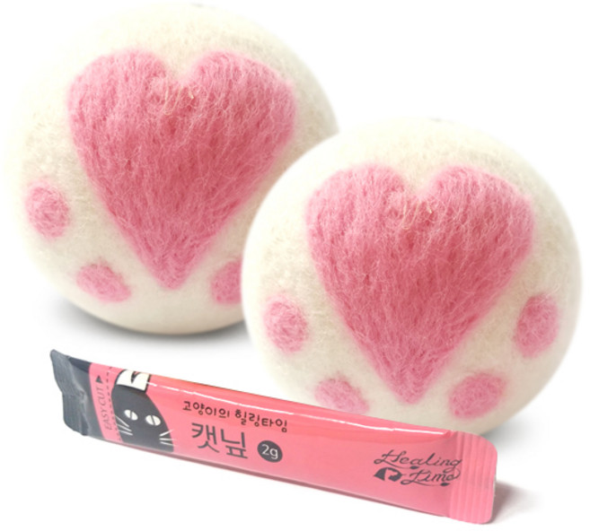 힐링타임 빅 인조모 장난감 7cm NH-0178 + 캣닢가루, 젤리발바닥(핑크), 2개