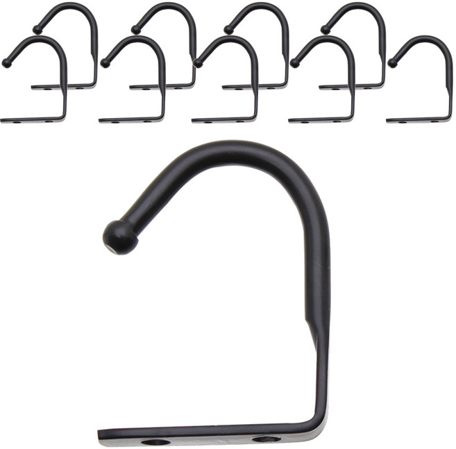 초이스하드웨어 천정 J싱글고리, 블랙, 10개