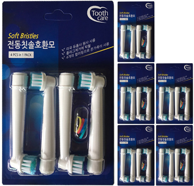 Toothcare 歐樂B 電動牙刷 相容刷頭 一般旋轉型 4入, 單一商品, 6個