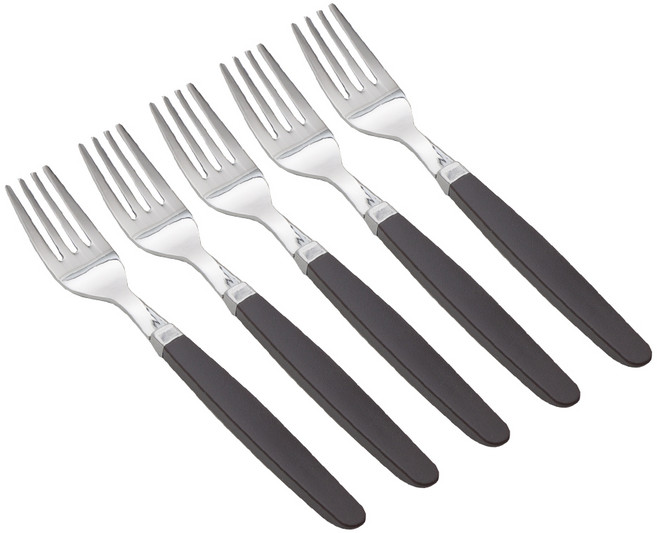 라온누리 픽미 컬러 아동 포크만 5p 세트, 베이직 초코(C), 1세트