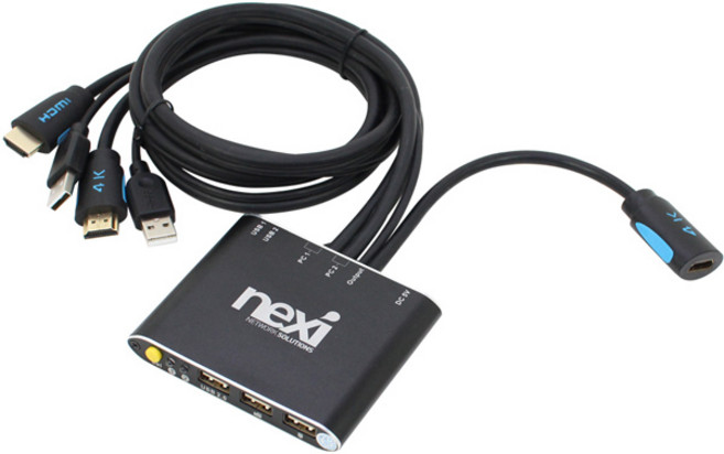 넥시 HDMI KVM 스위치 2포트, NX-KVM02H, 1개
