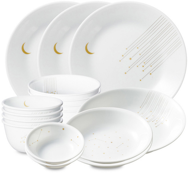 코렐 스타게이징 원형 4인 식기세트 16p, 혼합색상, 식기 6종, 1세트