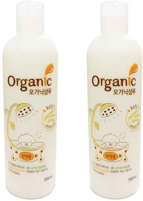 오가닉 오트밀 애견샴푸, 500ml, 1개입, 2개 - 쿠팡