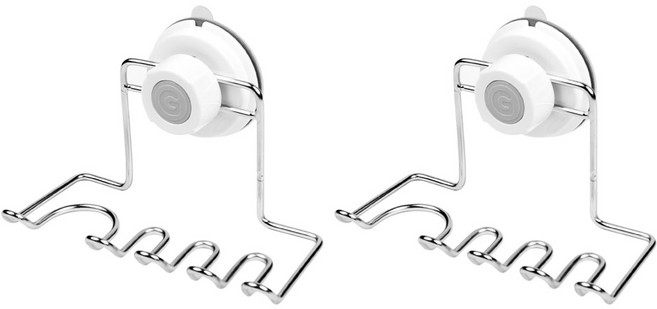 글라스터 스텐 칫솔 면도기 걸이, 혼합색상, 2개