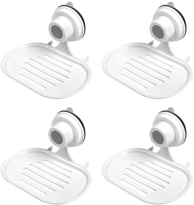 글라스터 비누받침대 홀더, 화이트, 4개