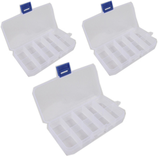 악세사리 수납함 15칸, 투명, 3개