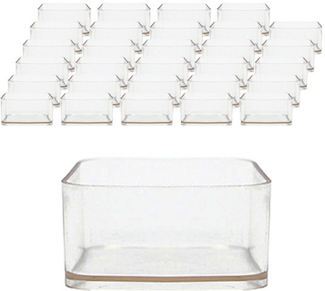 강군샵 캔들만들기 재료 티라이트 컵 사각, 30개입