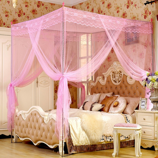 이지웜 스틸 스퀘어 모기장, 핑크