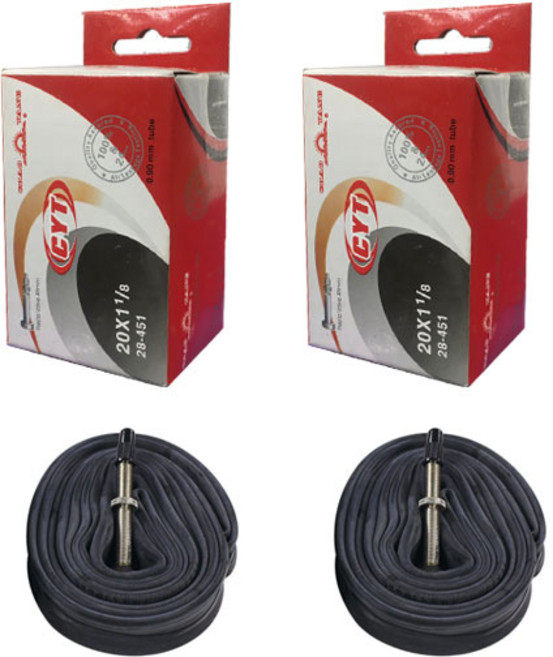 차오양 20인치용 프레스타 자전거 이너튜브, 2개