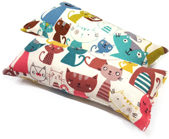 힐링타임 꿀잼 마따따비 캣닢 바스락 놀이터 쿠션 중, 혼합색상, 2개