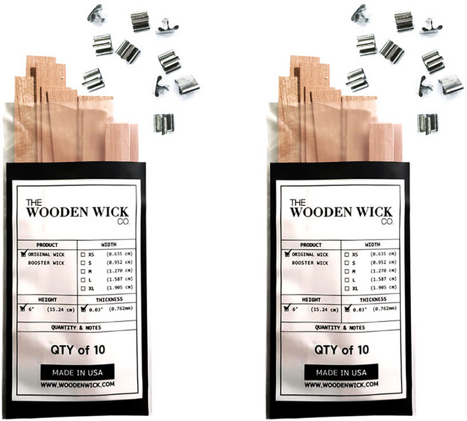 우든윅 오리지날 나무 심지 20p + 심지탭 20p, 1세트