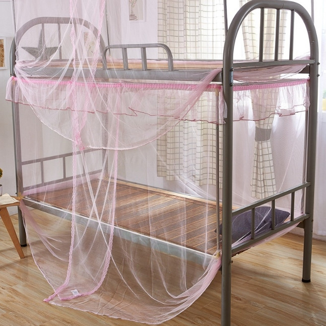 이지웜 싱글침대 레이스 모기장, 핑크