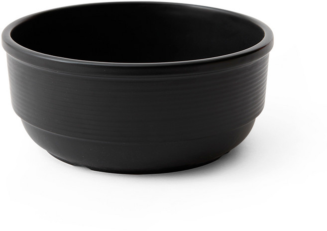 ZEN 스태킹 스트라이프 블랙 뚝배기, 1개, 16.8cm