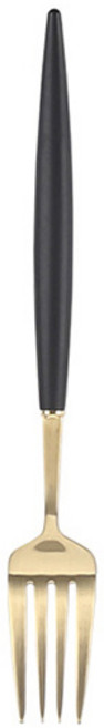 백산 보겐 에펠 골드 커트러리 샐러드 포크 SF, 블랙, 1개