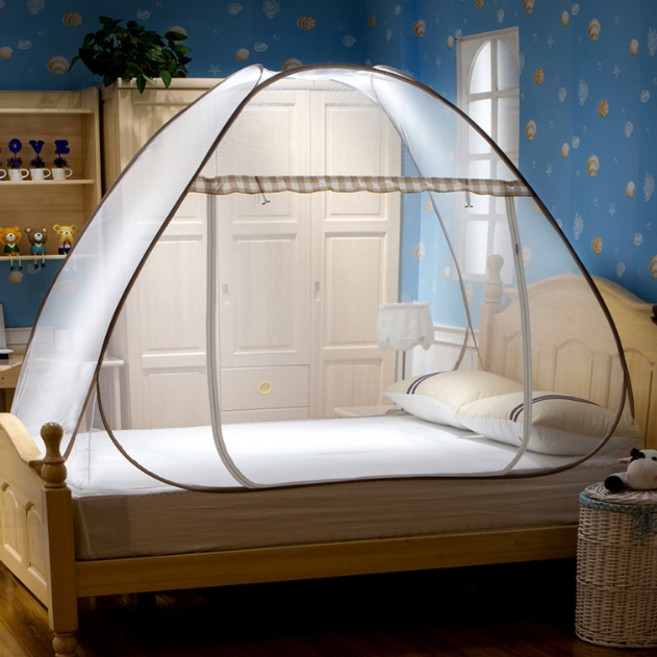 이지웜 큐티 체크 모기장, 브라운