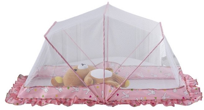 이지웜 회전 큐티자연 모기장, 핑크