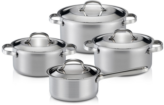 한일스텐레스 인덕션 샤인 통3중 냄비세트 4개, 편수16cm + 양수18cm + 양수20cm + 양수24cm, 1세트