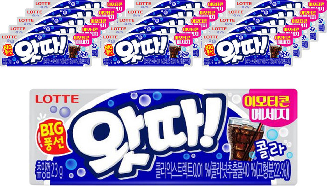 롯데웰푸드 왓따 콜라 껌, 23g, 16개