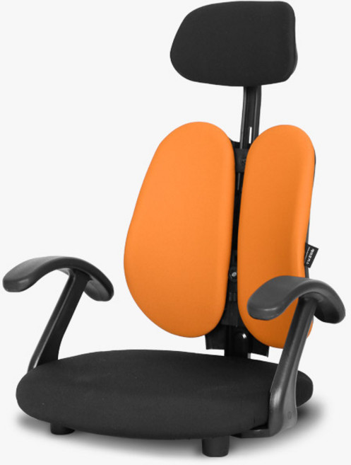 청심의자 엠플좌식 의자 EP03 팔걸이 헤더형 패브릭, 오렌지
