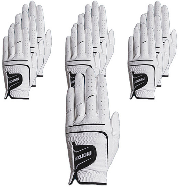 몬자 남성용 프리미엄 빨아쓰는 골프장갑 왼손용 10p, 혼합 색상