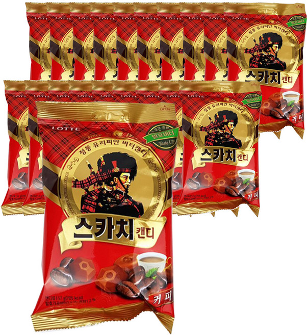 롯데웰푸드 스카치캔디 커피, 157g, 20개