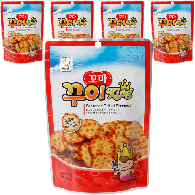 한진식품 꼬마꾸이킹 매운맛, 47g, 5개