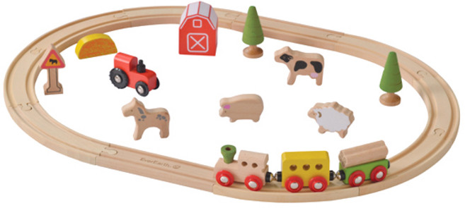 에버어스 농장기차 작동완구 세트, 혼합 색상, 1개