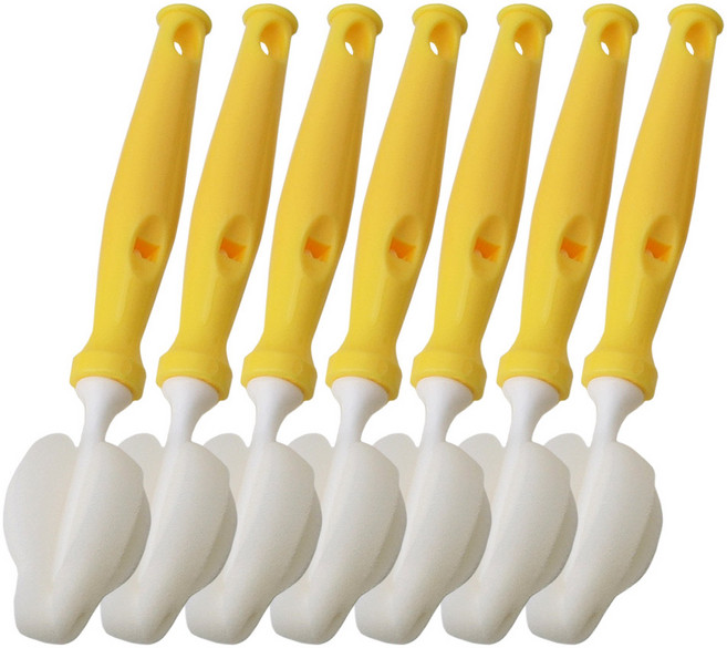 베이비베어 국내 제조 젖꼭지 솔, 7개, 옐로우