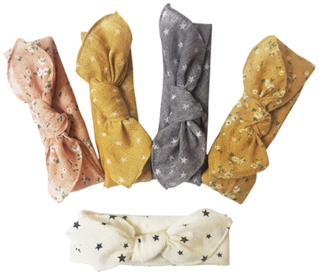 우주아이 아동용 스타 플라워 쁘띠스카프 5p세트