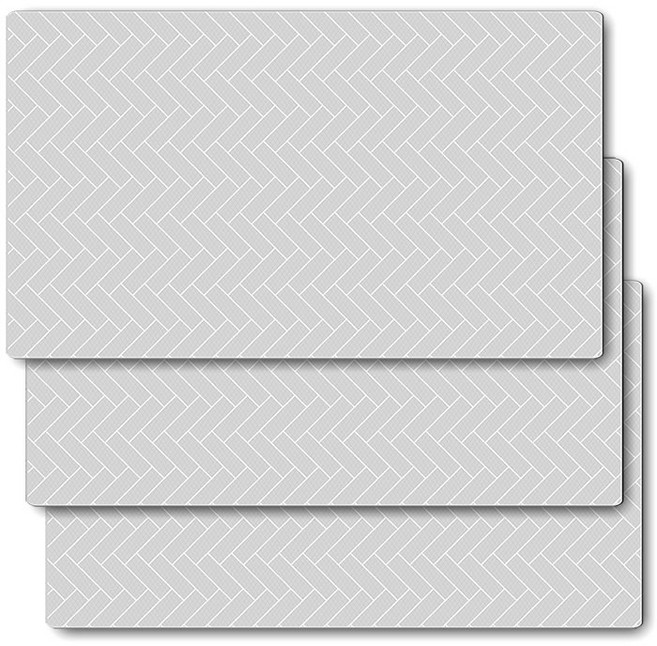 딩동펫 반려견 미끄럼방지 매트 3p, 앞면(그레이헤링본), 뒷면(차콜)