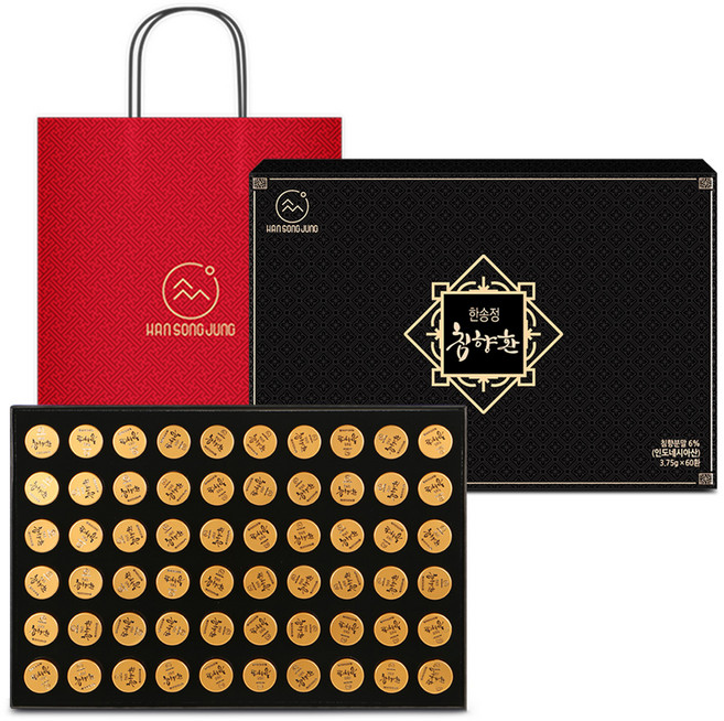 개성인삼농협 한송정 침향환 60환 + 쇼핑백, 3.75g, 1개
