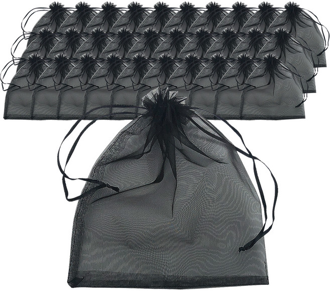 미르코리아 망사주머니 3호, 블랙, 50개입