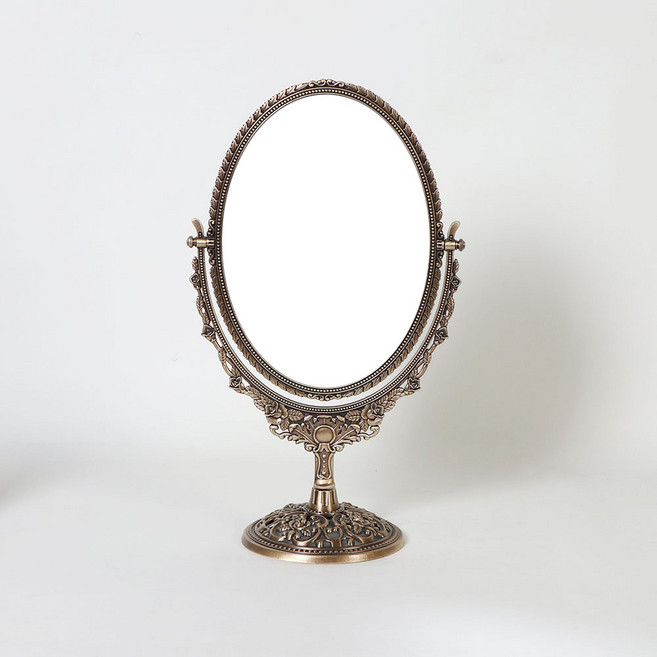 크레디스 엔틱메탈 스텐딩 장미 화장대거울 라지, 신주