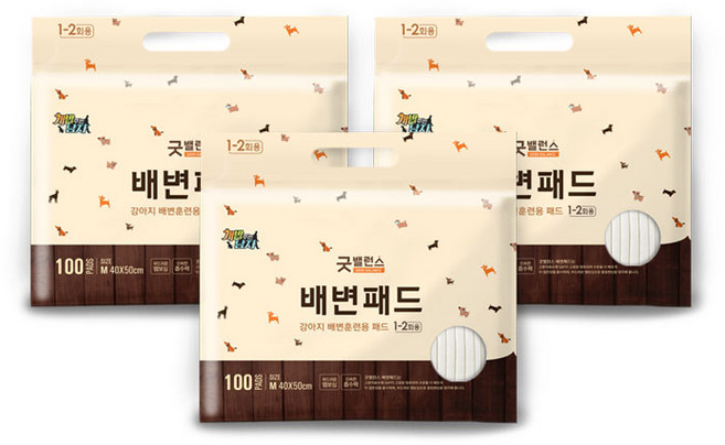 굿밸런스 강아지 배변패드 20g 100매, 100개입, 3팩