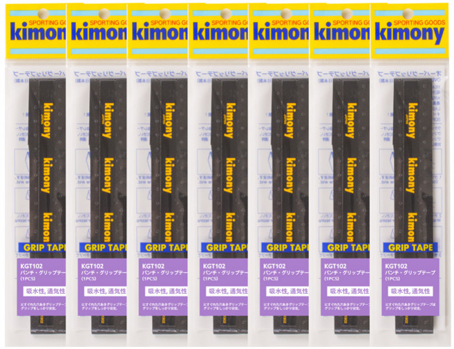 키모니 하이소프트 EX 홀 오버그립 KGT102, 블랙, 7개