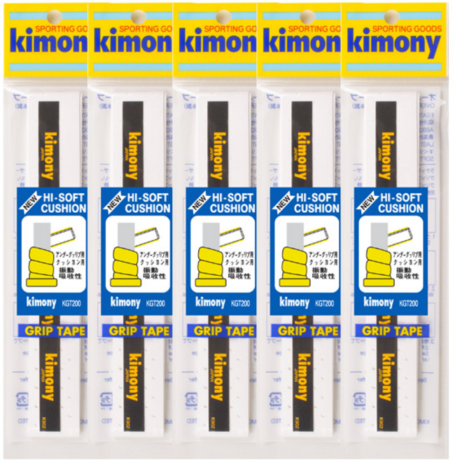 키모니 배드민턴 하이 소프트 뉴 쿠션그립 KGT200 5p, 화이트, 1세트