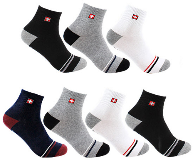 스위스밀리터리 여성용 발목 7족 양말 SM-02