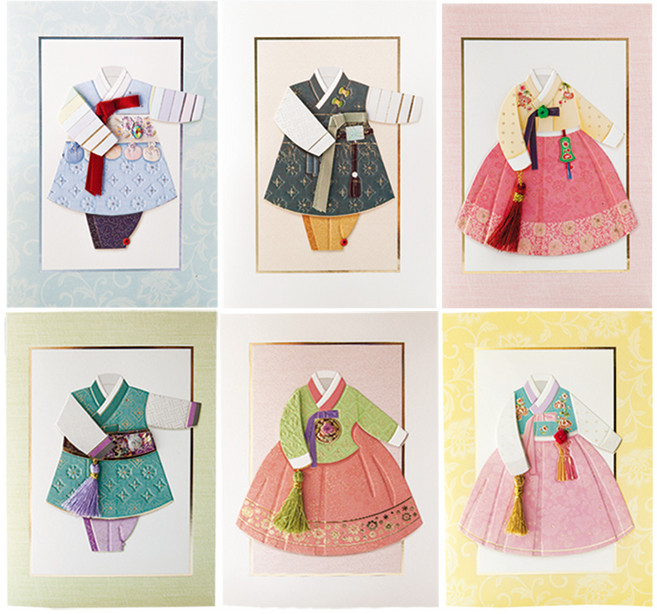 프롬앤투 6종 감사 축하카드 6p + 봉투 6p + 속지 6p, T216-11,22,33,44,55,66, 1세트