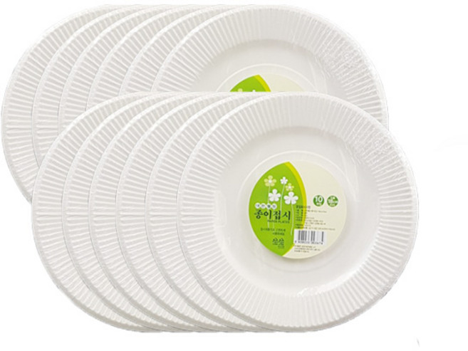 대한웰빙 종이접시 18cm, 10개, 12세트