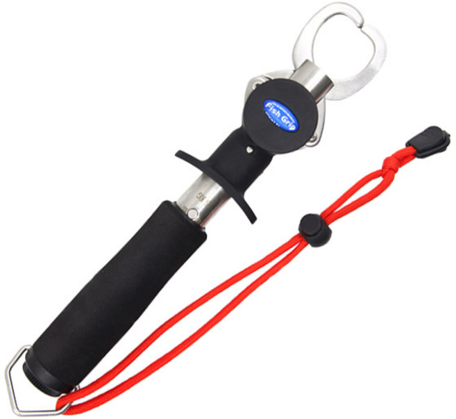 배틀피싱 줄자 랜딩그립 물고기집게 BL-031, 블랙, 1개