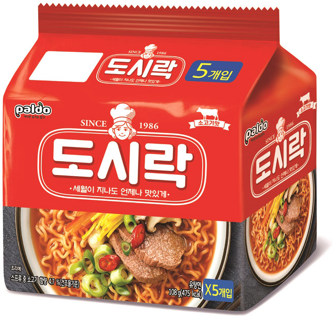 팔도 도시락봉지 108g, 5개