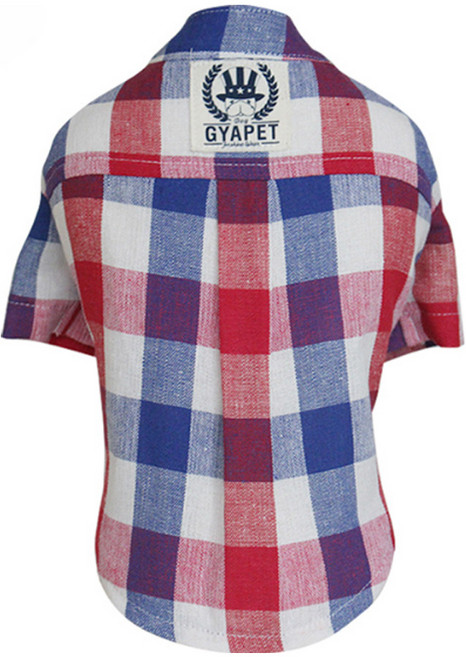 리빙조이 썸머 남방 반려동물 옷, 레드, 1개