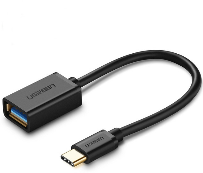 테크맨 그린 링크 USB 3.0 OTG 케이블, 블랙, 1개